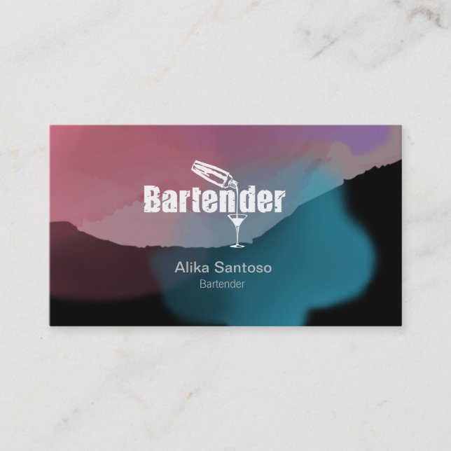 Barkeeper-Visitenkarte Visitenkarte (Vorderseite)