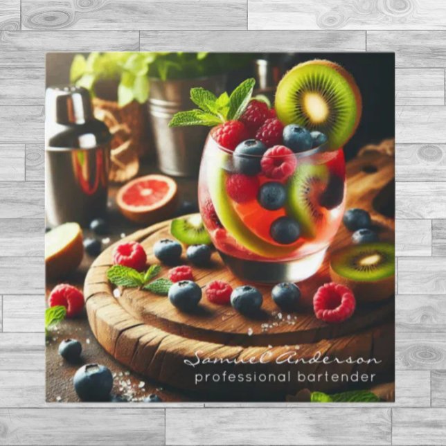 Barkeeper-Visitenkarten Quadratische Visitenkarte (Von Creator hochgeladen)