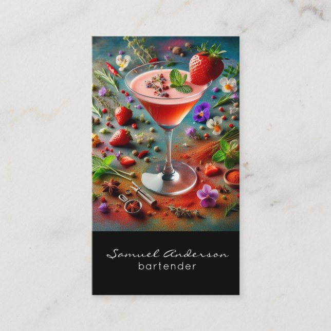 Barkeeper-Visitenkarten Visitenkarte (Vorderseite)