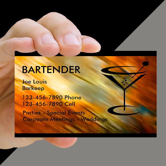 Barkeeper-Visitenkarten Visitenkarte (Von Creator hochgeladen)