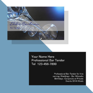 Barkeeper Visitenkarten Visitenkarte