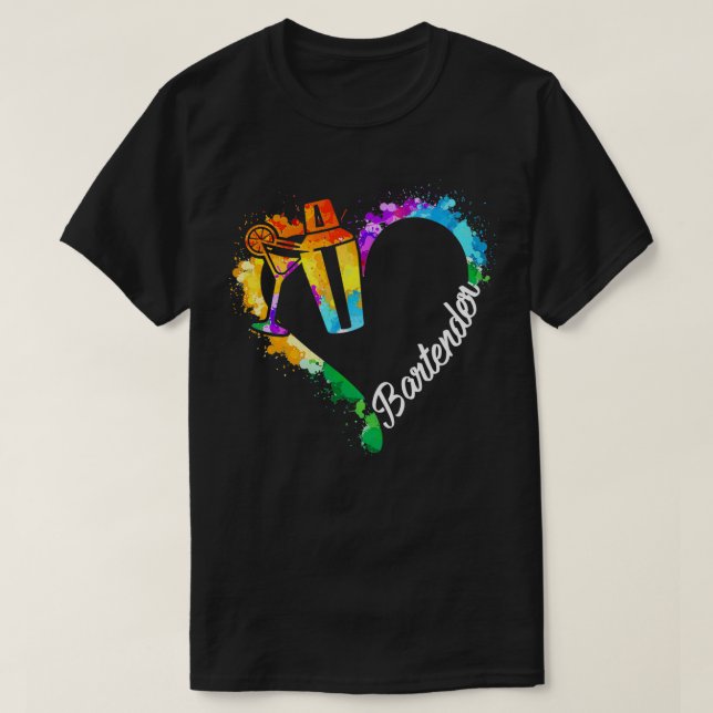 BARKEEPER WASTER ART HERZ Klassisches TShirt (Design vorne)