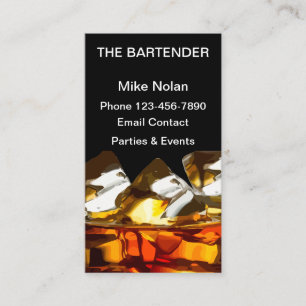Barkeeper Whiskeyglas Visitenkarte