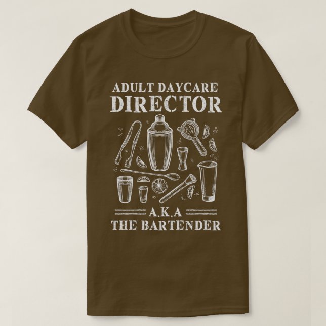 Barkeeper Zitat lustig T-Shirt (Design vorne)