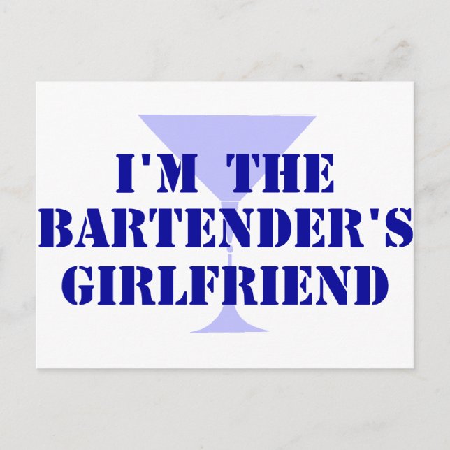 Barkeepers Freundin Postkarte (Vorderseite)