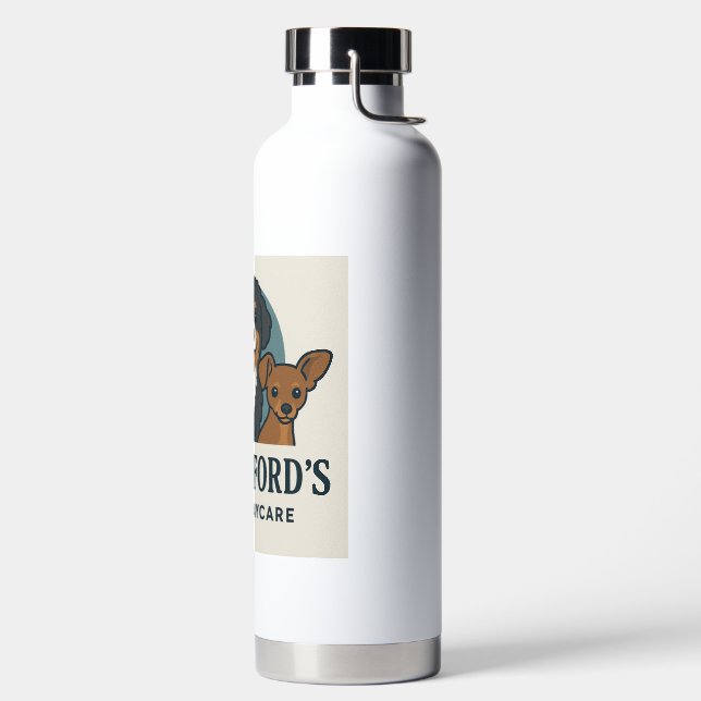 Barkelfords isolierte Flasche (links)