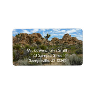 Barker Dam Loop Trail im Joshua-Tree-Nationalpark Adressaufkleber