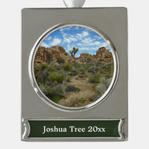 Barker Dam Loop Trail im Joshua-Tree-Nationalpark Banner-Ornament Silber
