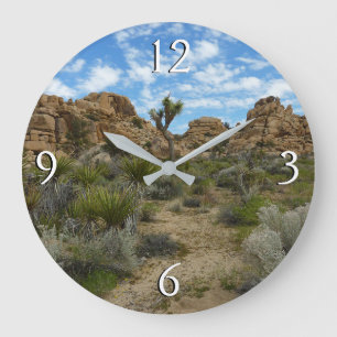 Barker Dam Loop Trail im Joshua-Tree-Nationalpark Große Wanduhr