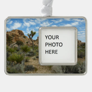 Barker Dam Loop Trail im Joshua-Tree-Nationalpark Rahmen-Ornament Silber