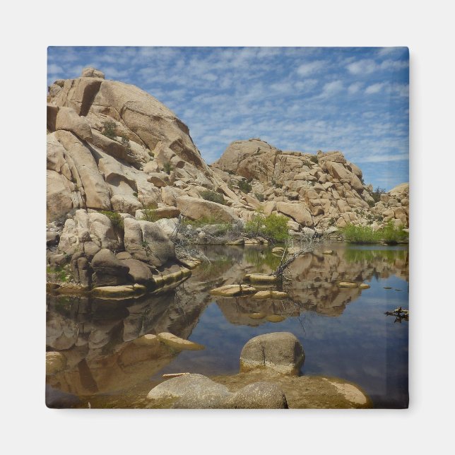 Barker Dam Reflection bei Joshua Tree I Magnet (Vorne)