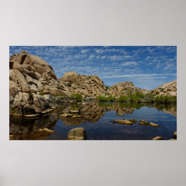 Barker Dam Reflection bei Joshua Tree I Poster (Vorne)