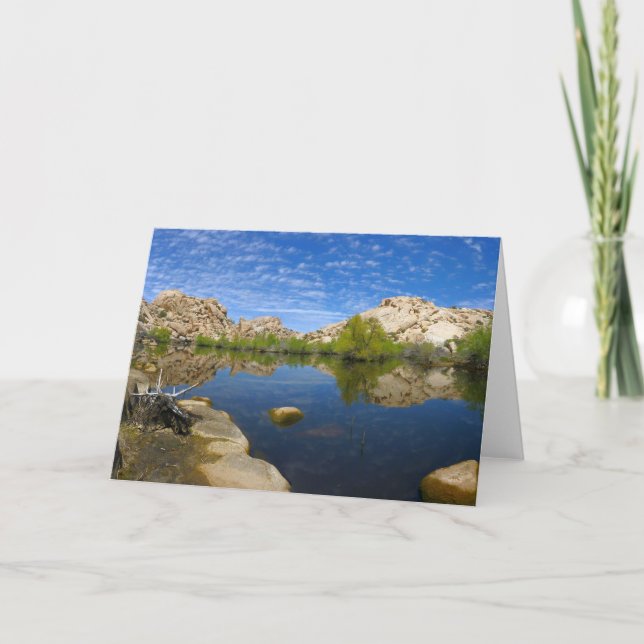 Barker Dam Reflection bei Joshua Tree II Karte (Vorderseite)