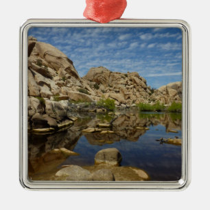 Barker Dam Spiegelung bei Joshua Tree I Ornament Aus Metall