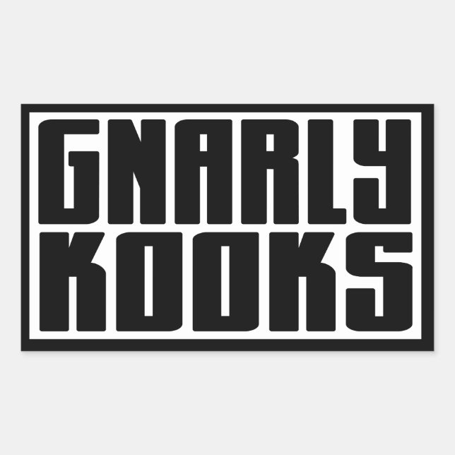 BARKER SKATEBOARDS (GNARLY KOOKS) Sticker (Vorderseite)