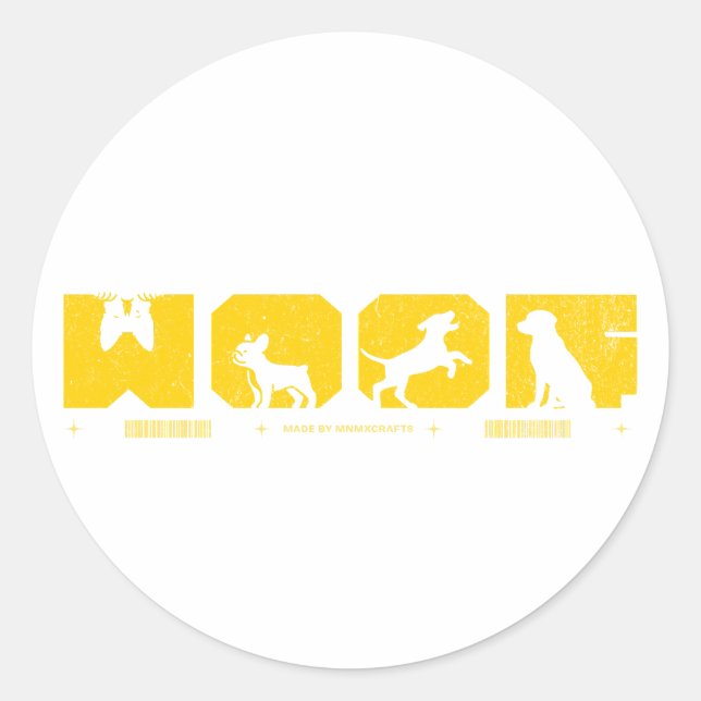 Barking Good Style for Canine Lovers Runder Aufkleber (Vorderseite)