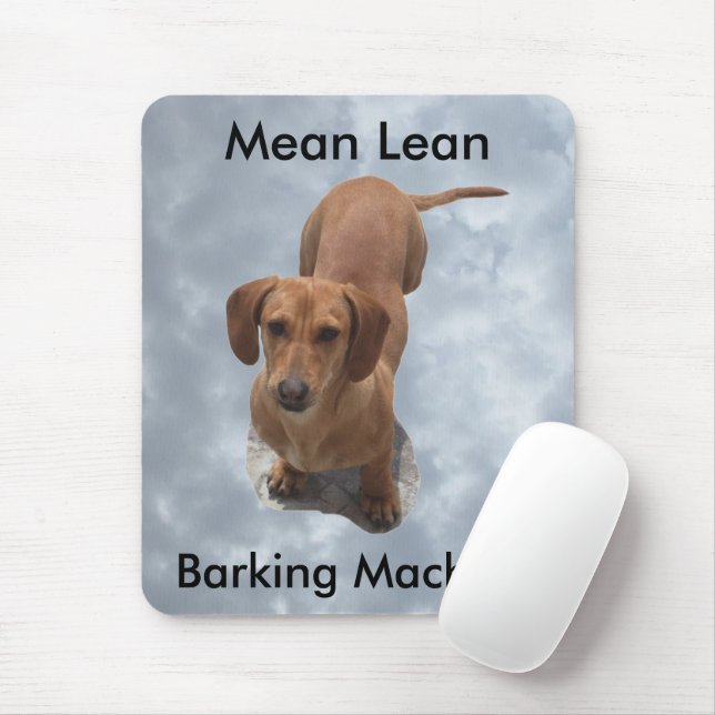 Barkmaschine für niedliche braune Dackel Mousepad (Mit Mouse)