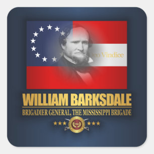 Barksdale (südlicher Patriot) Quadratischer Aufkleber