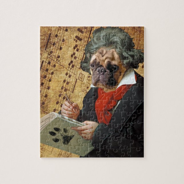 Barkthoven - der Beethoven-Mops Puzzle (Vertikal)