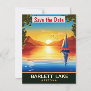 Barlett Lake, Arizona, Reise-Postkarte,  Save The Date