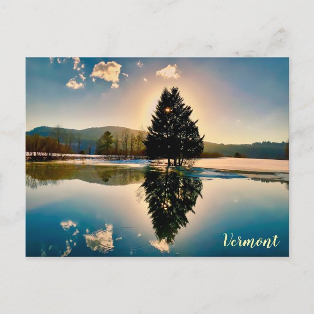 Barleywine-See, Vermont Postkarte (Vorderseite)