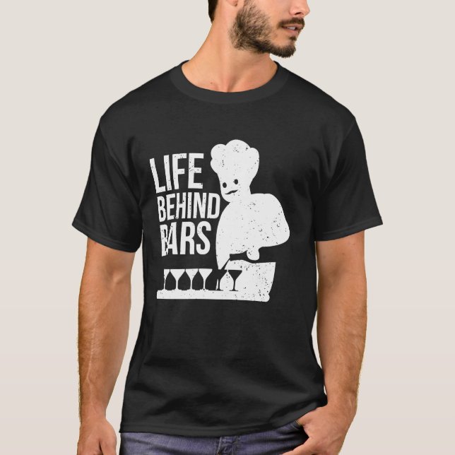 Barmann the life behind the bar T-Shirt (Vorderseite)