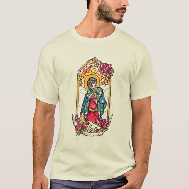 Barmherzige Mutter Jungfrau-Marys T-Shirt (Vorderseite)