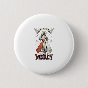 Barmherzigkeit Jesu Ich vertraue auf Dich Vintage- Button
