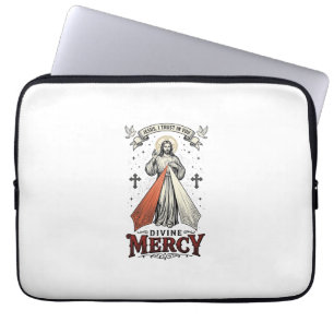 Barmherzigkeit Jesu Ich vertraue auf Dich Vintage- Laptopschutzhülle