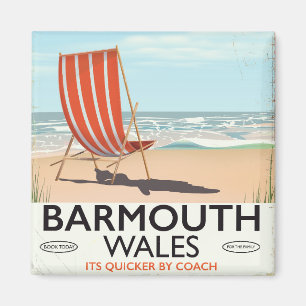 Barmouth Nordwales vintage Reiseposter Magnet