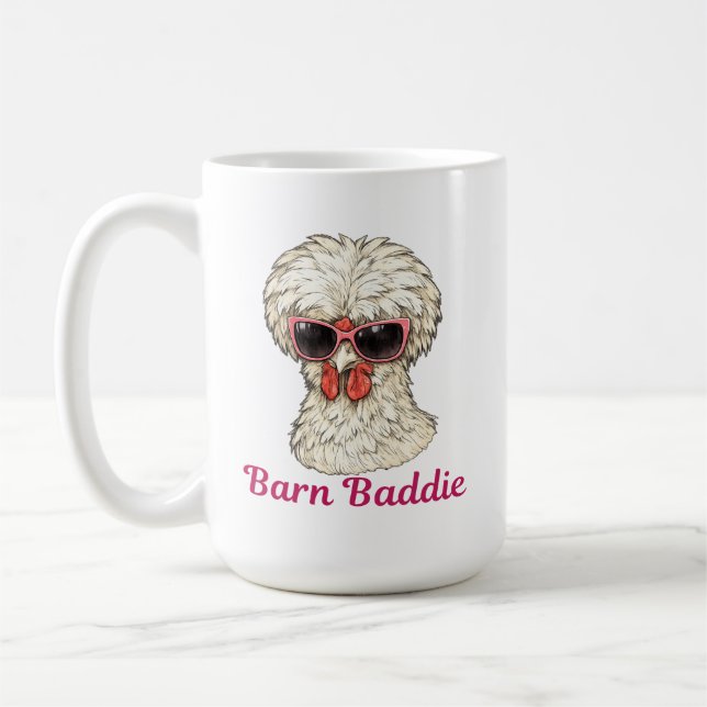 Barn Baddie Funny Glam Chicken in Pink Sunglasses  Kaffeetasse (Links)
