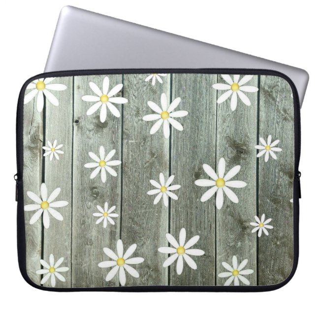 Barn Board Daisy Laptopschutzhülle (Vorderseite)