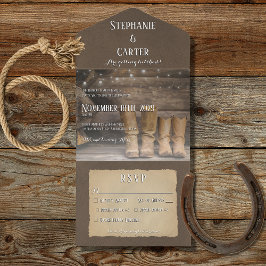 Barn & Boots Rustikales Cowboy Western Dinner All In One Einladung