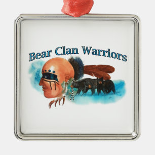 Bärn-Clan-Krieger Silbernes Ornament