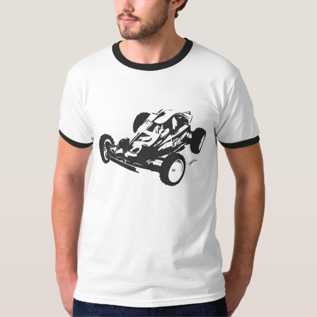 Bärn-Falke weg von der Straßen-Buggy T-Shirt (Vorderseite)