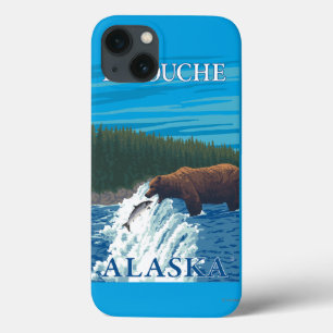 Bärn-Fischen im Fluss- Latouche, Alaska Case-Mate iPhone Hülle