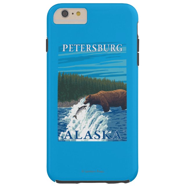 Bärn-Fischen im Fluss- Petersburg, Alaska Case-Mate iPhone Hülle (Rückseite)
