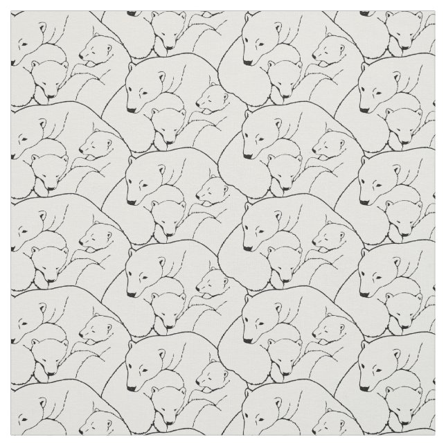 Bärn-Gewebe-Eisbär-Kunst-Gewebe-Mutter u. CUB Stoff (Muster)