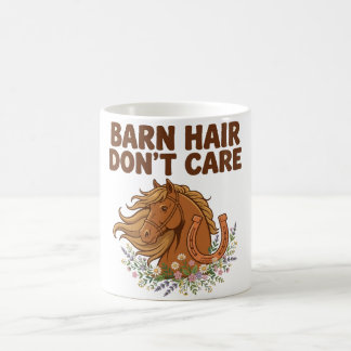 Barn Hair Don't Care — Pferdekopf, Hufeisen & Wild Kaffeetasse