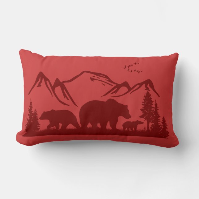 Bärn-Häuschen-Dekor-Kissen (personifizieren Sie) Lendenkissen (Vorderseite)