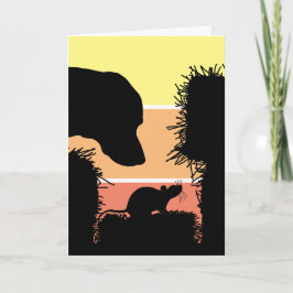 Barn Hunt Grußkarte für Duftarbeit Sporthunde Karte