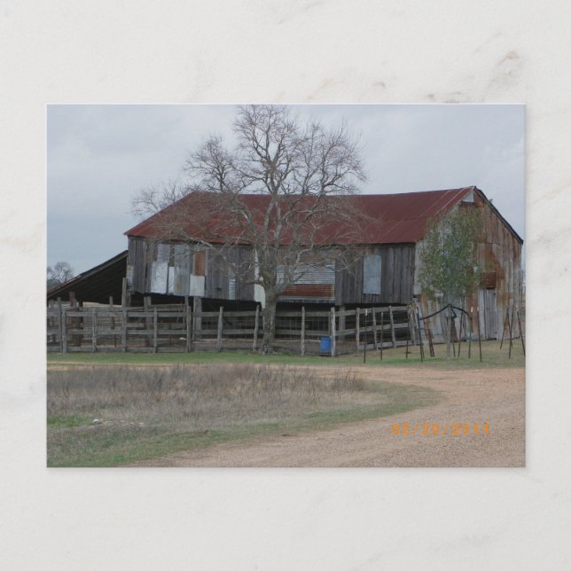 Barn in Central Texas Postcard Postkarte (Vorderseite)