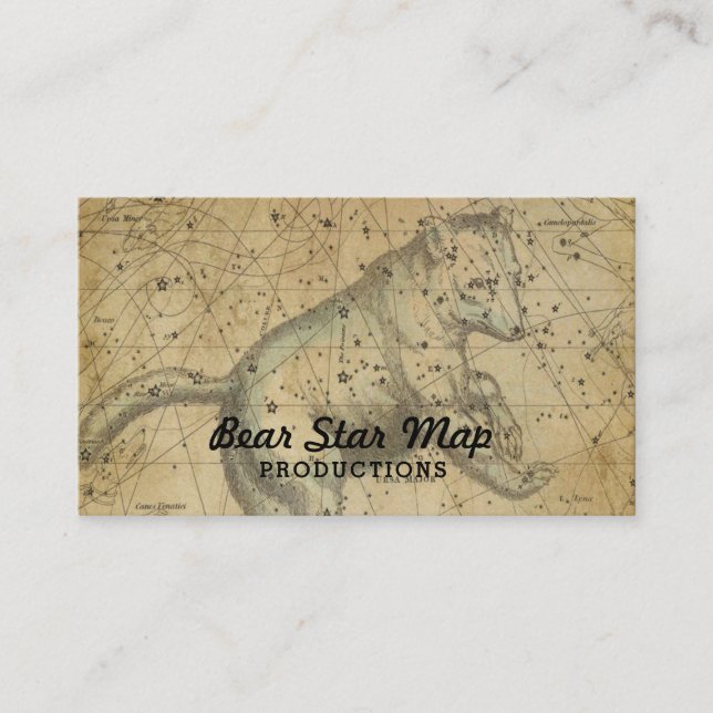 Bärn-Karten-Konstellation Ursa Major TAN Visitenkarte (Vorderseite)
