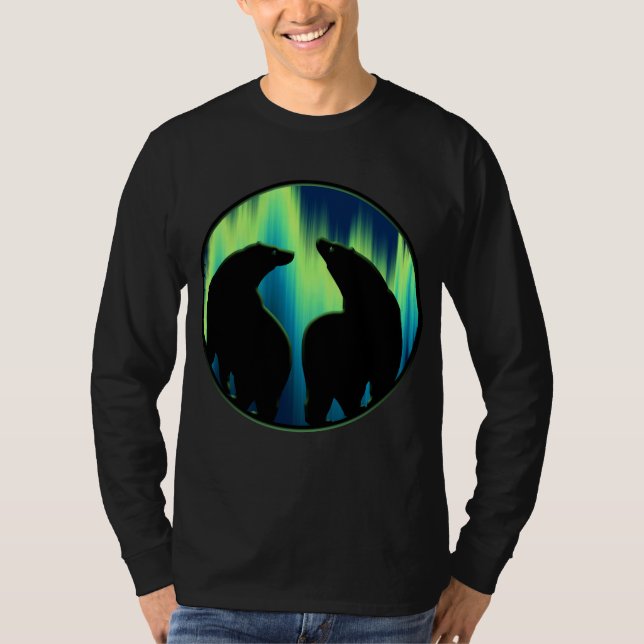 Bärn-Kunst-Shirt-Nordlicht-Bärn-Shirts T-Shirt (Vorderseite)