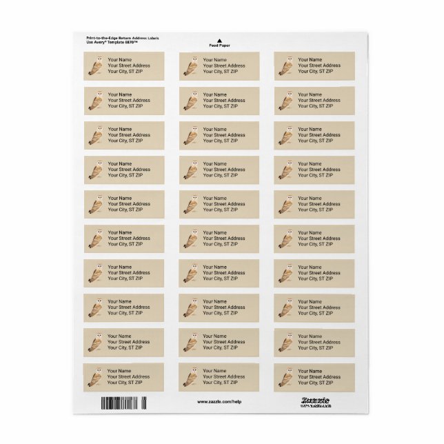 Barn Owl Address Labels (Vorne)