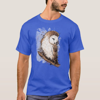 Barn Owl Autumn Ink retro retro T-Shirt