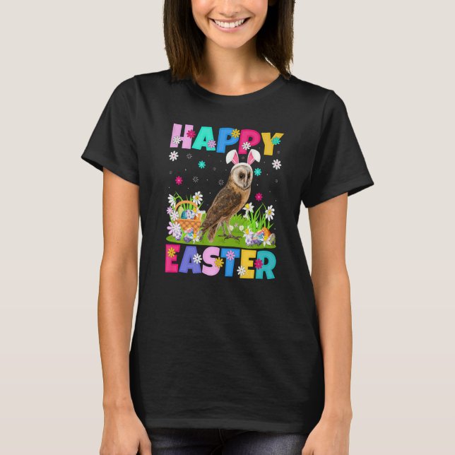 Barn Owl Bird Happy Oster Bunny Barn Owl Oaster S T-Shirt (Vorderseite)