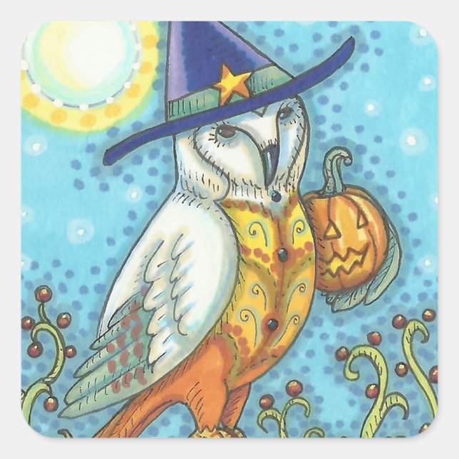 BARN OWL FOLART, HALLOWEEN VORD STICKERS (Vorderseite)
