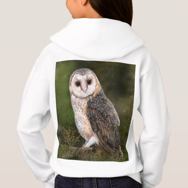 Barn Owl Kid's Hoodie (Rückseite)