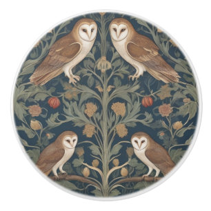 Barn Owl Pattern William Morris style Owls Keramikknauf